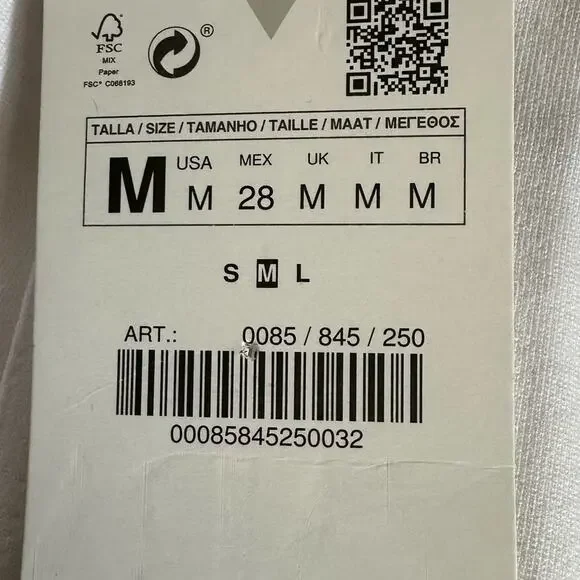 Zara Kappa Mini Skirt White Red Zip Front Summer Medium NWT Collegiate - Picture 9 of 15